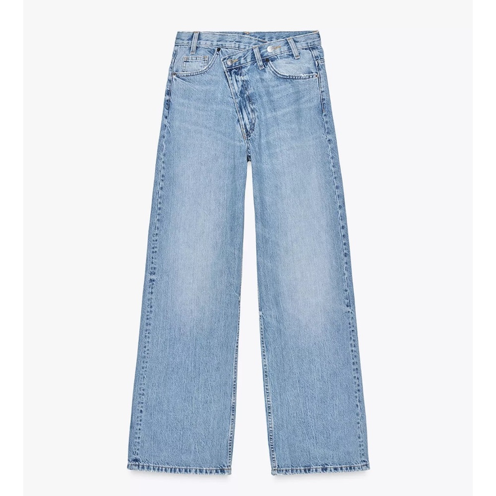 ZARA - Cross Cross Waist Jeans - Light Blue - 26